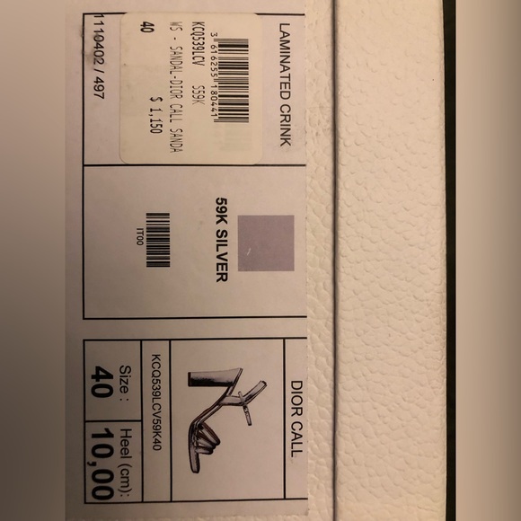 CHRISTIAN DIOR SILVER SANDALS - Picture 7 of 15